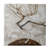 Kleiner Baum im Spätherbst von Egon Schiele Fliese (Vorderseite)