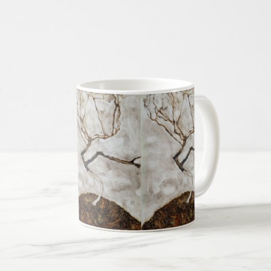 Kleiner Baum im Spätherbst von Egon Schiele Kaffeetasse (VorderseiteRechts)