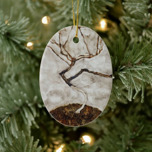 Kleiner Baum im Spätherbst von Egon Schiele Keramik Ornament (Baum)