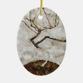 Kleiner Baum im Spätherbst von Egon Schiele Keramik Ornament (Vorne)