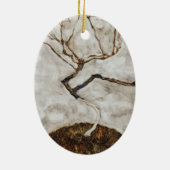 Kleiner Baum im Spätherbst von Egon Schiele Keramik Ornament (Hinten)