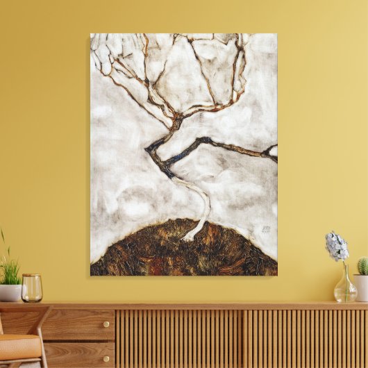 Kleiner Baum im Spätherbst von Egon Schiele Leinwanddruck (Insitu (Wohnzimmer))