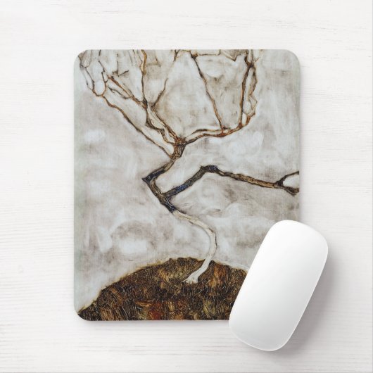 Kleiner Baum im Spätherbst von Egon Schiele Mousepad (Mit Mouse)