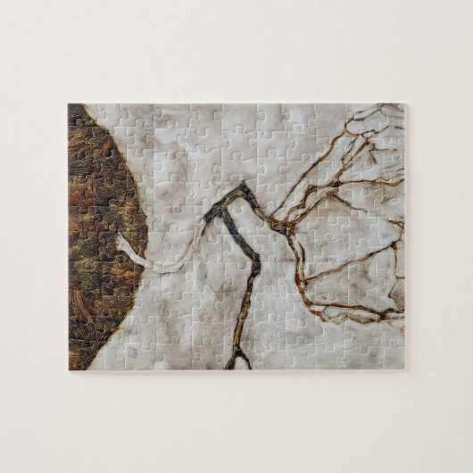 Kleiner Baum im Spätherbst von Egon Schiele Puzzle (Horizontal)