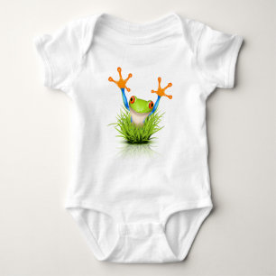 Kleiner Baumfrosch im Gras Baby Strampler
