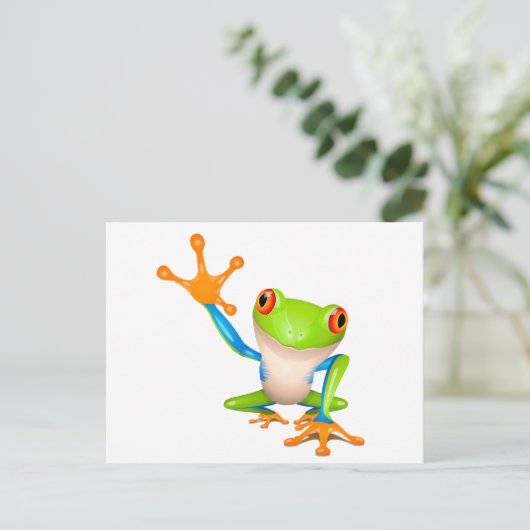 Kleiner Baumfrosch Postkarte (Stehend Vorderseite)