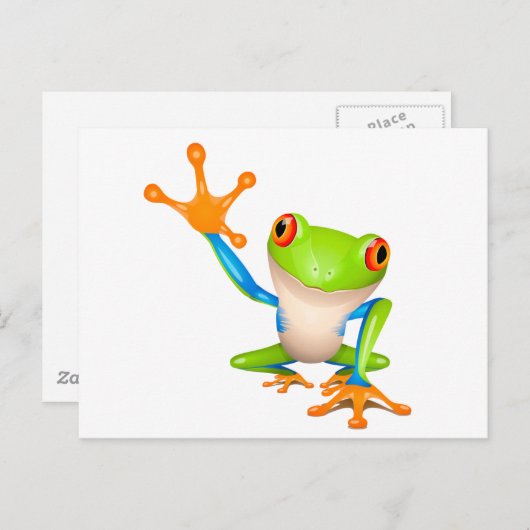 Kleiner Baumfrosch Postkarte (Vorne/Hinten)