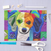 Kleiner Beagle-Welpe-Quilt wie Design Seidenpapier (Handwerk)