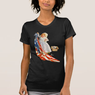 Kleiner Betsy Ross und die Amerika-Flagge T-Shirt