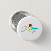 Kleiner Betvogel  Button (Vorne & Hinten)