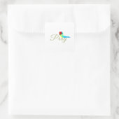 Kleiner Betvogel Quadratischer Aufkleber (Tasche)