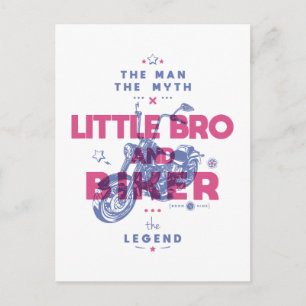 Kleiner BH und Biker der Mann der Mythos der Legen Postkarte