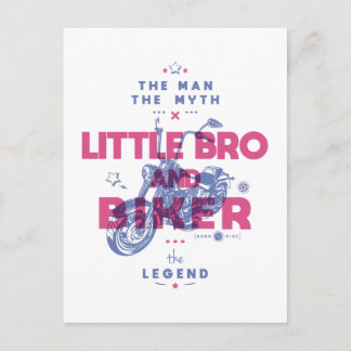 Kleiner BH und Biker der Mann der Mythos der Legen Postkarte