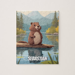 Kleiner Biber am See Personalisiert Kids Puzzle