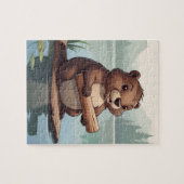 Kleiner Biber am See Puzzle (Horizontal)