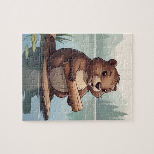 Kleiner Biber am See Puzzle (Horizontal)