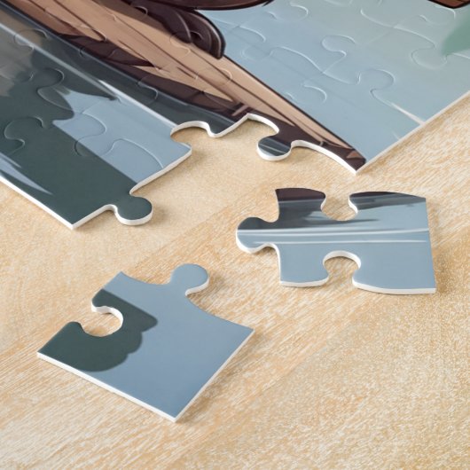 Kleiner Biber am See Puzzle (Seite)