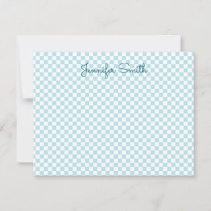 Kleiner blassrobuster Ei Blue Karo Mitteilungskarte