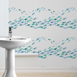Kleiner Blauer Fisch Nautical Tapete