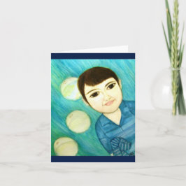 Kleiner blauer Junge Karte