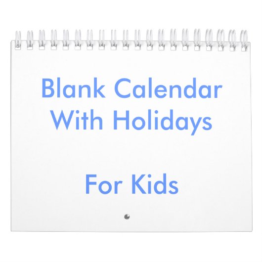 Kleiner blauer Kalender für Kinderferien (Titelbild)