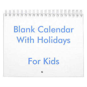 Kleiner blauer leerer Kalender für Kinder Feiertag