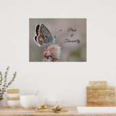 Kleiner Blauer Schmetterling Poster (Küche)