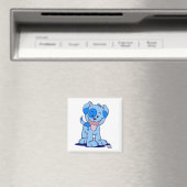 Kleiner blauer Welpenmagnet Magnet (In Situ (Geschirrspüler))