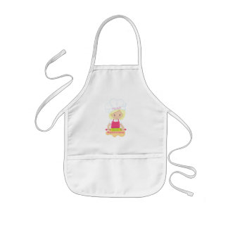 Kleiner blonder Mädchen-Bäcker Kinderschürze
