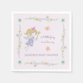 Kleiner Blumengarten mit Märchenbäumen Serviette (Vorderseite)