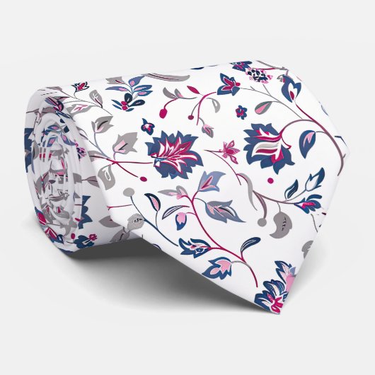 Kleiner Blumenpaisprint Krawatte (Gerollt)