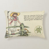 Kleiner Bo-Peep: Klassisches Kate Greenaway-Kinder Dekokissen (Vorderseite)