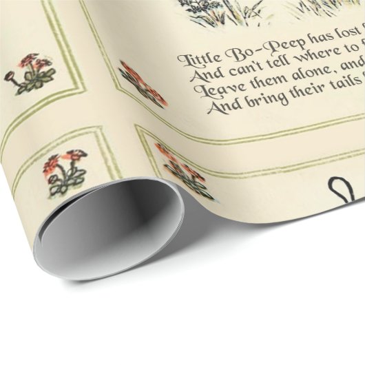 Kleiner Bo-Peep: Klassisches Kate Greenaway-Kinder Geschenkpapier (Rolleneckpunkt)