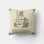 Kleiner Bo-Peep: Klassisches Kate Greenaway-Kinder Kissen (Rückseite)