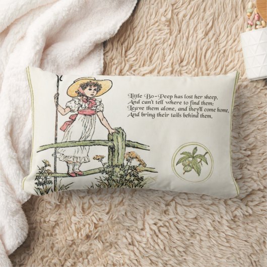Kleiner Bo-Peep: Klassisches Kate Greenaway-Kinder Lendenkissen (Decke)