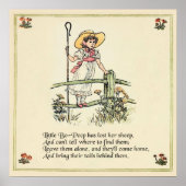 Kleiner Bo-Peep: Klassisches Kate Greenaway-Kinder Poster (Vorne)