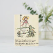 Kleiner Bo-Peep: Klassisches Kate Greenaway-Kinder Postkarte (Stehend Vorderseite)