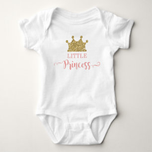 Kleiner Bodysuit in Rosa und Gold Baby Strampler