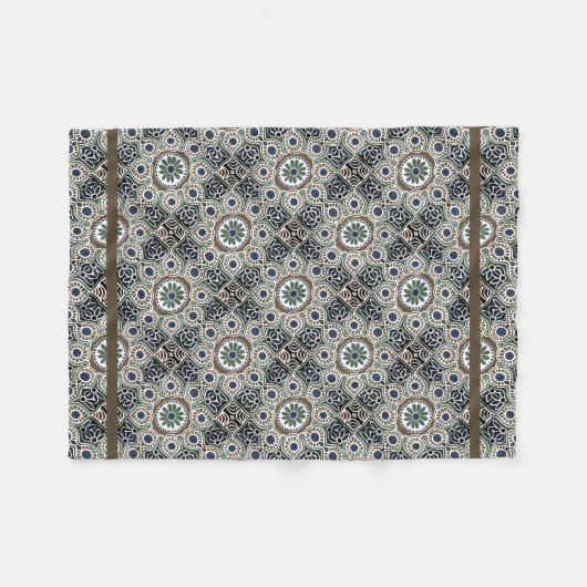 Kleiner Boho mit tan medallien Fleece Blanket (Vorderseite (Horizontal))