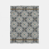 Kleiner Boho mit tan medallien Fleece Blanket (Vorderseite)