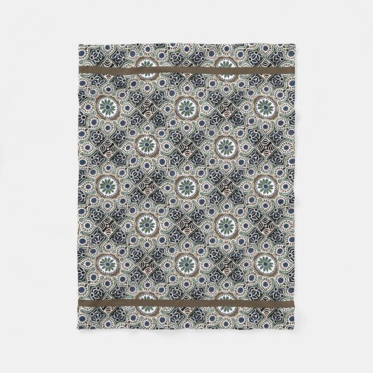 Kleiner Boho mit tan medallien Fleece Blanket (Vorderseite)