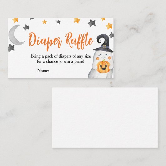 Kleiner Boo Baby Duschdusche Windelwanne Visitenkarte (Vorne/Hinten)