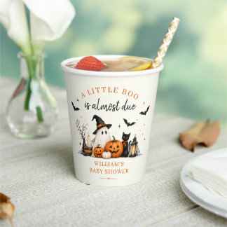 Kleiner Boo-Geist Halloween-Baby-Party Pappbecher