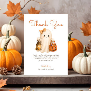 Kleiner Boo-Geist-Kürbis-Halloween-Baby-Party Dankeskarte