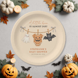 Kleiner Boo Halloween-Baby-Party Personalisiert Pappteller