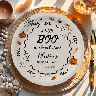 Kleiner Boo Halloween-Geist Baby-Party Pappteller