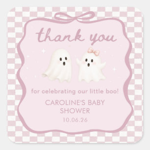 Kleiner Boo Halloween-Geist Baby Shower Aufkleber
