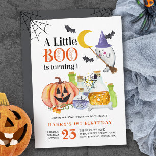Kleiner Boo Halloween-Geist und Zaubertrank 1. Geb Einladung