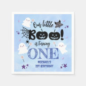 Kleiner Boo! Niedlicher Junge Spooky Halloween 1. Serviette (Vorderseite)
