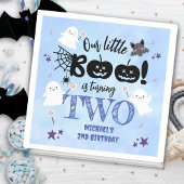 Kleiner Boo! Niedlicher Junge Spooky Halloween 2. Serviette